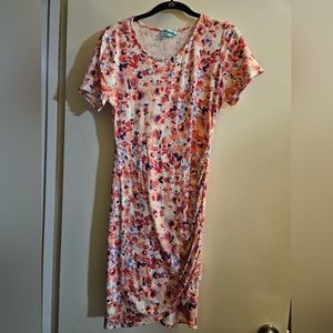 EUC Floral T-shirt Dress